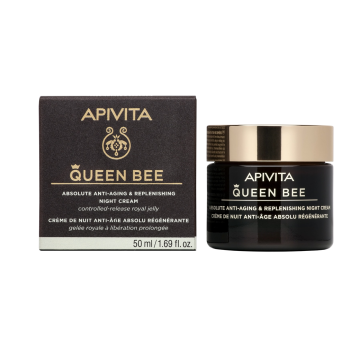 Apivita Queen Bee Absolute Anti-Aging & Replenishing Κρέμα Νύχτας Απόλυτης Αντιγήρανσης & Θρέψης με Βασιλικό Πολτό 50ml