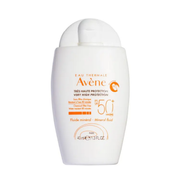Avene Fluid Mineral Αδιάβροχη Αντηλιακή Κρέμα Προσώπου Spf50+ 40ml
