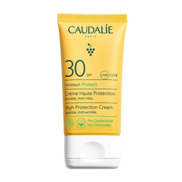 Caudalie Vinosun Protect High Protection Cream SPF30 Αντιηλιακή κρέμα προσώπου χωρίς χρώμα 50ml