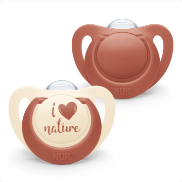 Nuk For Nature Πιπίλες Σιλικόνης για 0-6 μηνών 2τμχ