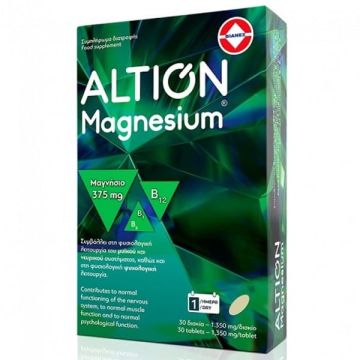 Altion Magnesium Συμπλήρωμα Διατροφής με Μαγνήσιο 375mg 30tabs