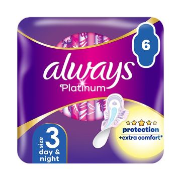 Always Platinum Ultra Night Σερβιέτες Νο3 6 τεμάχια 
