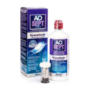 AOSEPT PLUS με HydraGlyde Υγρό φακών Επαφής για Άνεση που διαρκεί όλη μέρα 360ml