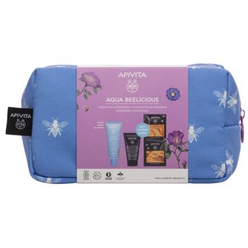 Apivita Aqua Beelicious Promo με Λεπτόρρευστη Ενυδατική Κρέμα Προσώπου Ημέρας με Χρώμα SPF30 40ml + Δώρο Black Cleansing Gel Καθαρισμού για Πρόσωπο & Μάτια 50ml + Face Mask Honey Μάσκα Προσώπου 2x8ml