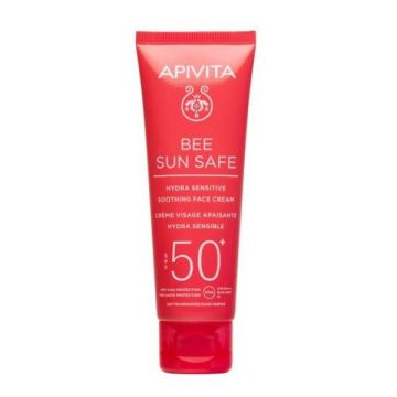 Apivita Bee Sun Safe Καταπραϋντική Κρέμα Προσώπου για Ευαίσθητες Επιδερμίδες SPF50+ 50ml