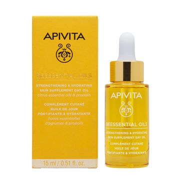 Apivita Beessential Oils Day Oil Έλαιο Προσώπου Ημέρας Συμπλήρωμα Ενδυνάμωσης και Ενυδάτωσης 15ml