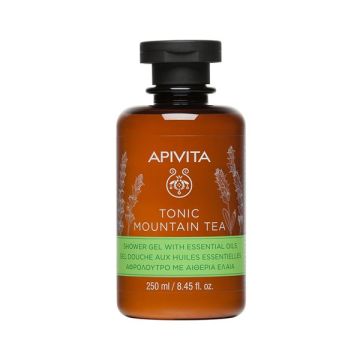 Apivita Tonic Mountain Tea Shower Gel with Essential Oils Αφρόλουτρο με Αιθέρια Έλαια, 250ml