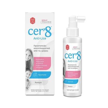 Cer'8 Anti Lice Spray Άοσμο Σπρέι για Προσταστία από τις Ψείρες 150ml