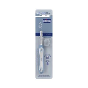 Chicco First Milk Teeth Οδοντόβουρτσα Σιέλ για 6-36 μηνών, 1 τεμάχιο 
