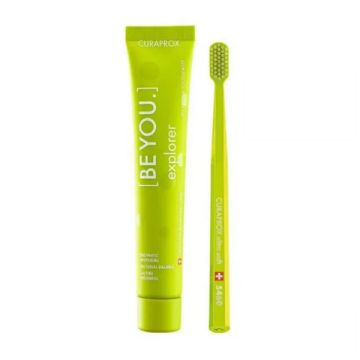Curaprox Be You Explorer Λαχανι Λευκαντικη Οδοντοκρεμα 90ml & Οδοντόβουρτσα 