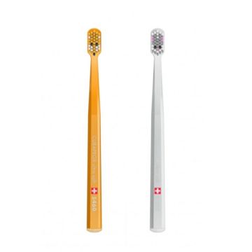 Curaprox CS 5460 Ultra Soft Οδοντόβουρτσα Duo Fox and Bunny 2τμχ 