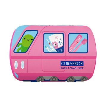 Curaprox Kids Oral Hygiene Travel Set Ροζ 1 τμχ 