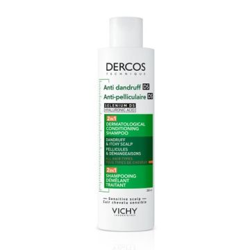 VICHY Dercos Anti-Dandruff DS 2in1 - Σαμπουάν & Conditioner Κατά της Πιτυρίδας για Όλους τους Τύπους Μαλλιών 200ml
