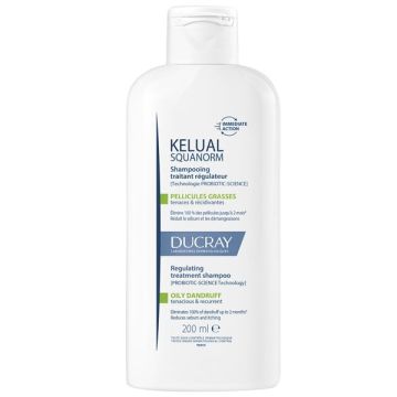 Ducray Kelual Squanorm Oily Dandruff Ρυθμιστικό Σαμπουάν Θεραπείας για Λιπαρή Πιτυρίδα 200ml