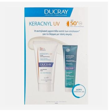 Ducray Set Keracnyl UV Anti-blemish Fluid Spf50+ 50ml + Δώρο Kerancyl Gel Καθαρισμού 100ml 