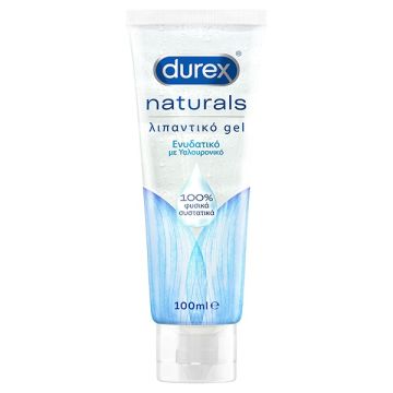 Durex Naturals Ενυδατικό Λιπαντικό Gel με 100% Φυσικά Συστατικά Και Υαλουρονικό Οξύ 100ml