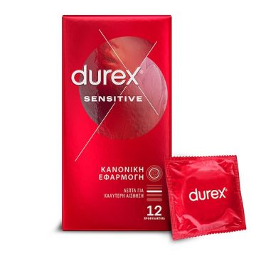 Durex Sensitive Thin Feel Προφυλακτικά 12τμχ