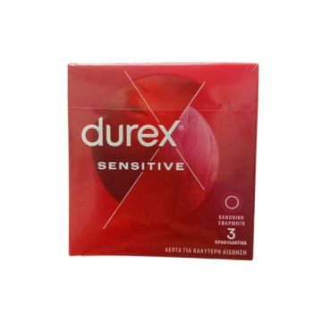 DUREX SENSITIVE ΠΟΛΥ ΛΕΠΤΑ ΠΡΟΦΥΛΑΚΤΙΚΑ ΓΙΑ ΚΑΛΥΤΕΡΗ ΑΙΣΘΗΣΗ 3ΤΜΧ