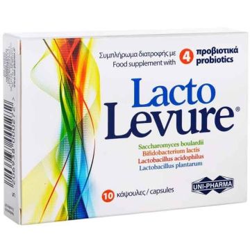 UNI PHARMA LACTO-LEVURE ΜΕ 4 ΠΡΟΒΙΟΤΙΚΑ 10CAPS