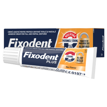 Fixodent Plus Strong Bite Στερεωτική Κρέμα για Oλικές & Mερικές Oδοντοστοιχίες 40ml