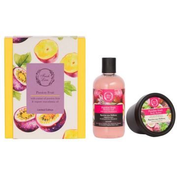 Fresh Line Passion Fruit Σετ Περιποίησης Σώματος Τροπικό Αφρόλουτρο 300ml & Βούτυρο Σώματος, 150ml