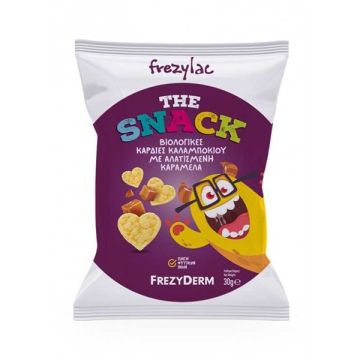 Frezylac The Snack Βιολογικές καρδιές καλαμποκιού με αλατισμένη καραμέλα 30g