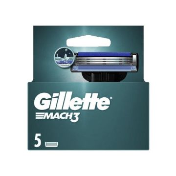 Gillette Mach3 Ανταλλακτικές Κεφαλές Ξυριστικής Μηχανής 5τεμ