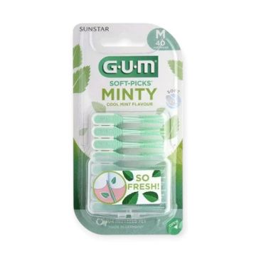 Gum Soft Picks Comfort Flex Cool Mint 670 Medium Μεσοδόντια Βουρτσάκια 40τμχ