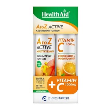 Health Aid Promo Pack A to Z Active 20tabs & Vitamin C 1000mg 20tabs