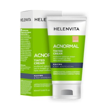 Helenvita ACNormal Tinted Cream Κρέμα Προσώπου με Χρώμα για Ενυδάτωση & Σμηγματορρύθμιση της Λιπαρής Επιδερμίδας 60ml