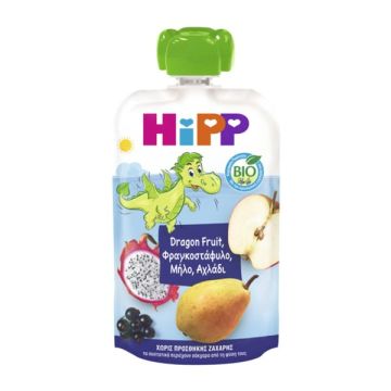  Hipp Hippis Βιολογικός Φρουτοπολτός με Μήλο, Αχλάδι, Dragon Fruit & Φραγκοστάφυλο 100gr