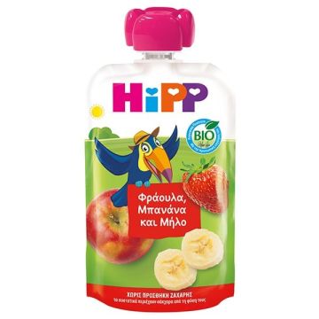 Hipp Hippis Φράουλα, Μπανάνα & Μήλο 100gr
