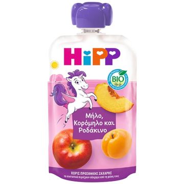 Hipp Hippis Μονόκερος Μήλο,Κορόμηλο και Ροδάκινο 100gr 