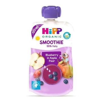 Hipp Smoothie Μύρτιλο, Μήλο, Αχλάδι 120ml