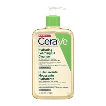 Cerave Hydrating Foaming Oil Cleanser Λάδι Καθαρισμού Προσώπου & Σώματος για κανονικό έως ξηρό δέρμα 473ml