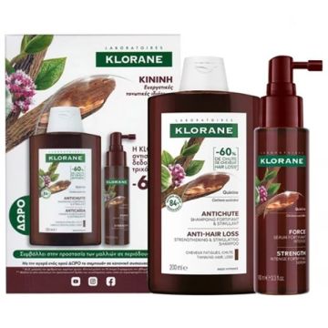 Klorane Promo Quinine Force Intense Fortifying Ορός Κατά της Τριχόπτωσης 100ml + Δώρο Quinine Σαμπουάν Κατά της Τριχόπτωσης 200ml