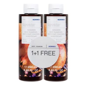 Korres Renewing Body Cleanser Pomegranate  1+1 Αφρόλουτρο Ρόδι 2x250ml