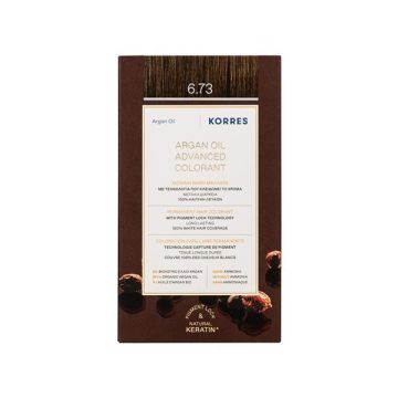 Korres Argan Oil Advanced Colorant 6.73 Βαφή Μαλλιών Χρυσό Κακάο