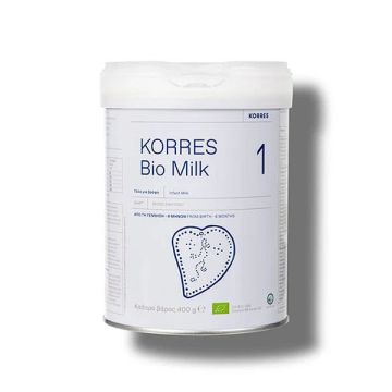 Korres Bio Milk 1 Πιστοποιημένο - Βιολογικό αγελαδινό γάλα για βρέφη από τη γέννηση έως τον 6ο μήνα 400gr