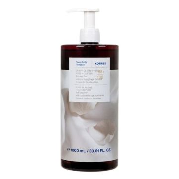 Korres Crispy Clean White Rose + Cotton Shower Gel Λευκά Άνθη + Βαμβάκι Αφρόλουτρο 1lt