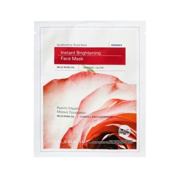 Korres Apothecary Wild Rose Μάσκα Προσώπου με Άγριο Τριαντάφυλλο για Άμεση Λάμψη 20ml