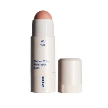  Korres Natural Color Multi-Stick Balm 02 Glass Peach για Χείλη & Ζυγωματικά, 4.5g