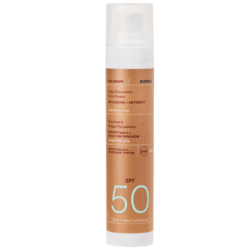 Korres Red Grape Sunscreen SPF50 Face Cream Antiageing & Antispot Αντηλιακή Κρέμα Προσώπου κατά των Ρυτίδων & Πανάδων 50ml