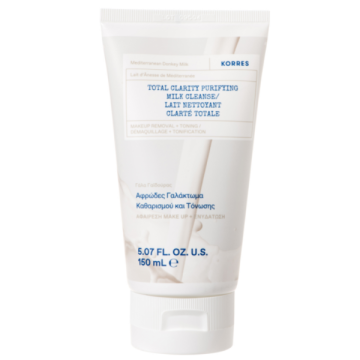 Korres Total Clarity Purifying Milk Cleanse Αφρώδες Γαλάκτωμα Καθαρισμού & Τόνωσης με Γάλα Γαϊδούρας 150ml