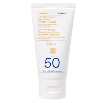 Korres Yoghurt Αντηλιακή Κρέμα Προσώπου με Χρώμα SPF 50 50ml