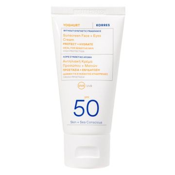 Korres Yoghurt Sunscreen Face & Eyes Cream SPF50 Αντηλιακή Κρέμα Προσώπου & Ματιών 50ml