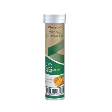 Genecom Terra Echinacea με γεύση Πορτοκάλι 20 αναβράζοντα δισκία 