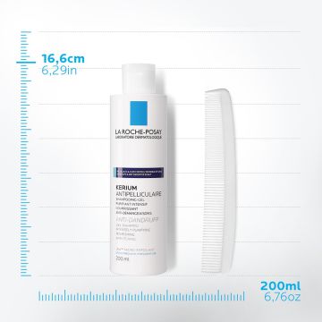LA ROCHE POSAY KERIUM DANDRUFF OILY SENSITIVE SCALP GEL SHAMPOO 200ML