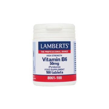 Lamberts Vitamin B6 50mg (Pyridoxine) 100 Tabs