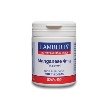 Lamberts Manganese 4 mg (as citrate) 100 tabs